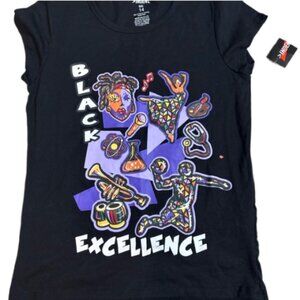 NWT Artis Black Excellence Graphic Tee Size 14